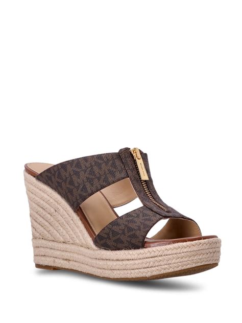 bradley mule michael kors|Bradley Leather Wedge Sandal .